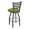 Holland Bar Stool Co 36" Swivel Bar Stool, Pewter Finish, Canter Kiwi Green Seat 41036PW009 - alternate 4